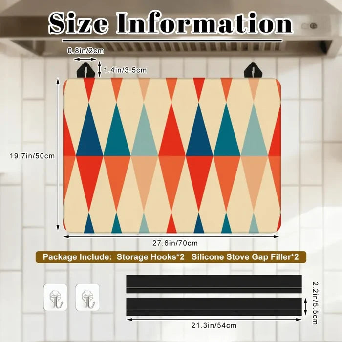 Retro Kitchen Stove Cover – 50s 60s Midcentury Modern Style - retro kitchen