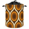 Retro Midcentury Laundry Basket with Drawstring – Collapsible Hamper - retro laundry