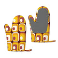 Retro Midcentury Silicone Oven Mitts – Heat Resistant Kitchen Gloves - retro kitchen