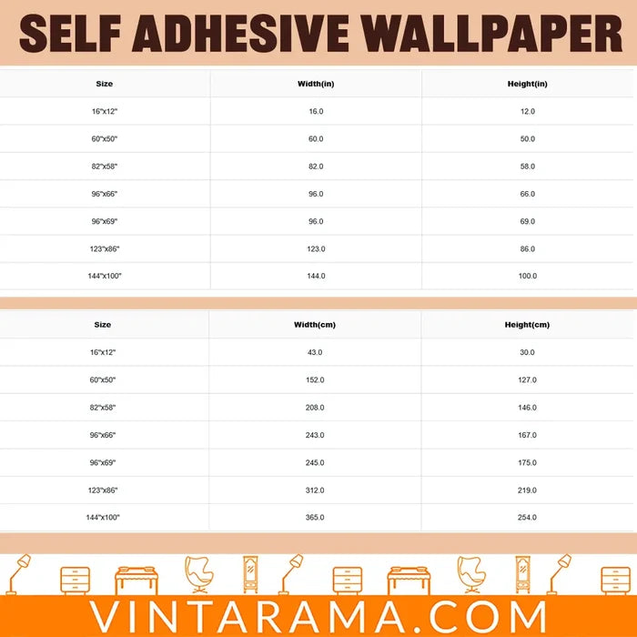 Retro Peel & Stick Wallpaper – 70s Mid Century Decor Blue - 144’’x100’’ - retro wallpaper