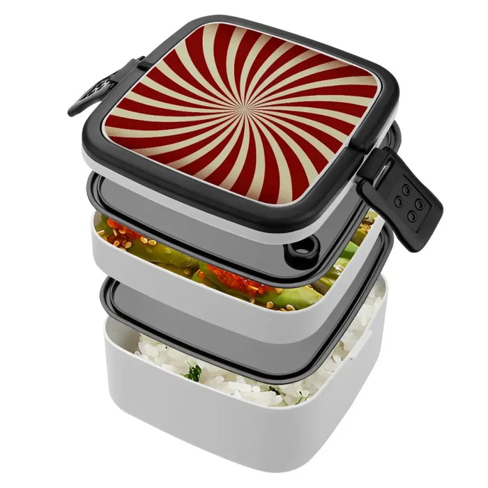 Reusable Japanese Bento Box – Retro 70s Stackable Lunch Container - retro bento
