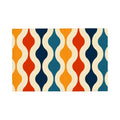 Reversible Midcentury Placemats – Double Sided Reusable Table Mats - 4 Pcs - Home Accessories