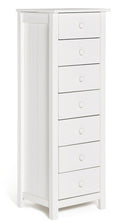 Scandinavia 7 Drawer Tallboy - White