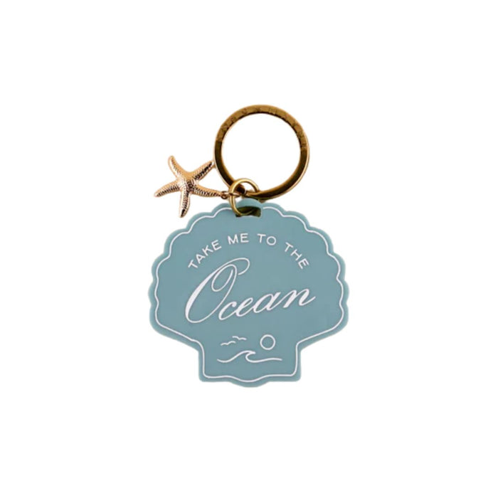 Seashell Charm Keychain