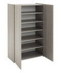 Seville 2 Door Shoe Storage Cabinet - Grey & Oak (B Grade)