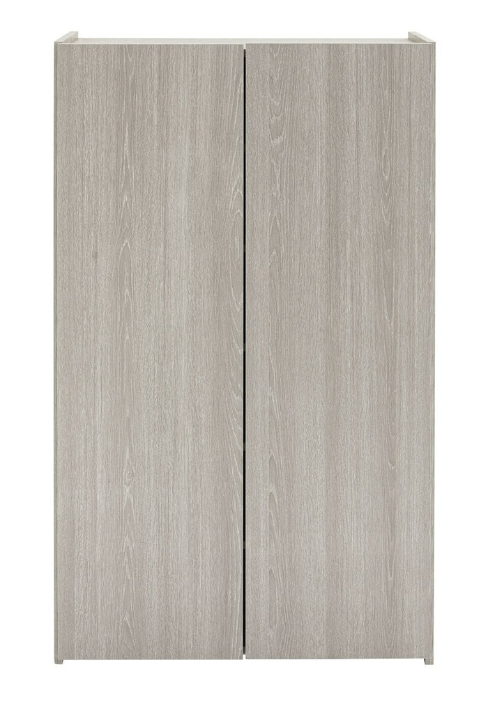 Seville 2 Door Shoe Storage Cabinet - Grey & Oak (B Grade)