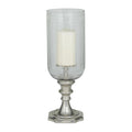SILVER ALUMINUM HURRICANE LAMP