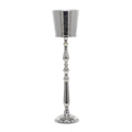 SILVER ALUMINUM TALL FLOOR CHAMPAGNE 2 BOTTLE ICE BUCKET