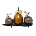 SILVER METAL TRADITIONAL DECORATIVE FRUIT SCULPTURE