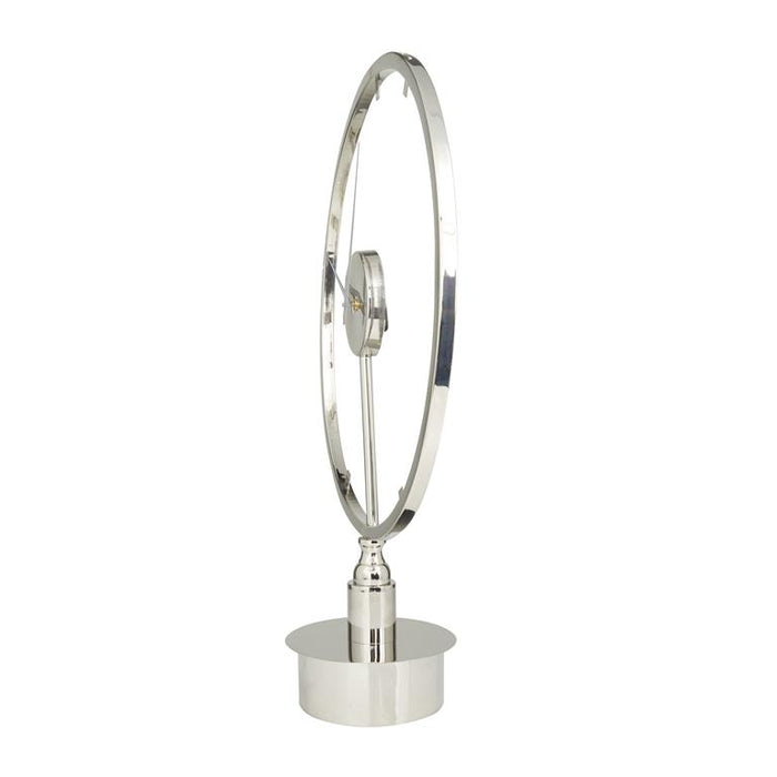SILVER STAINLESS STEEL LARGE OPEN FRAME CLOCK