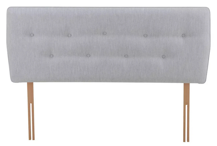 Skandi Small Double Headboard - Light Grey | Grey Fabric Bed Headboard Modern