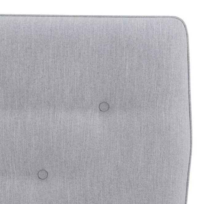 Skandi Small Double Headboard - Light Grey | Grey Fabric Bed Headboard Modern