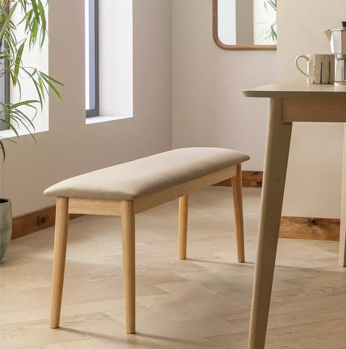 Skandi Wooden Dining Bench Oak | Modern Dining Room Bench Furniture