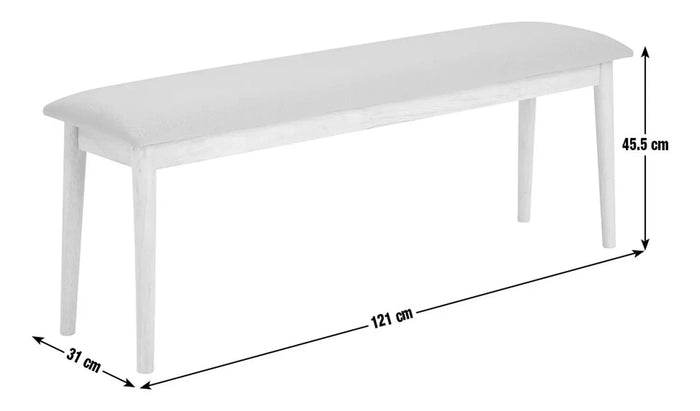 Skandi Wooden Dining Bench Oak | Modern Dining Room Bench Furniture