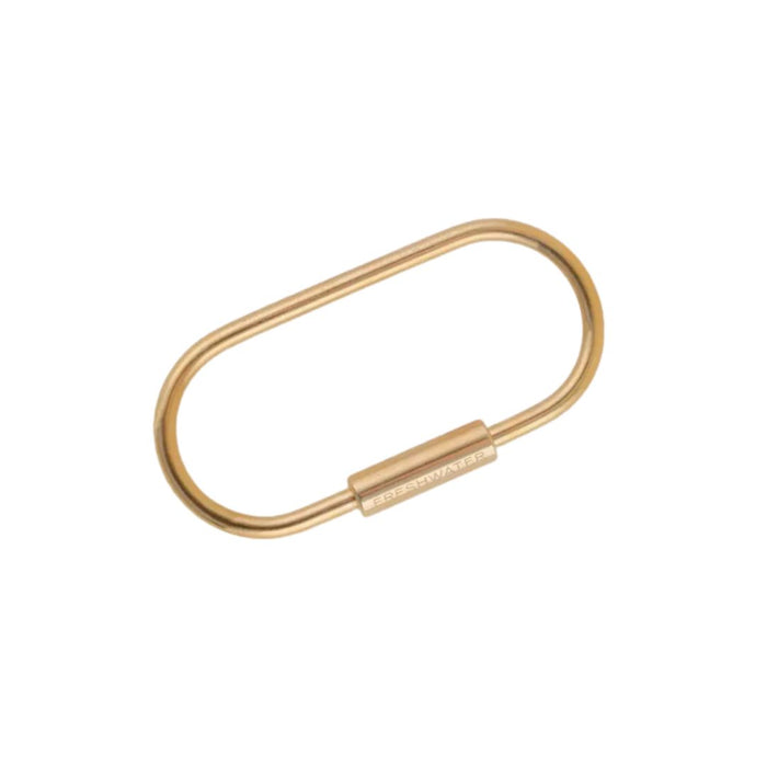 Small Brass Oval Keyring