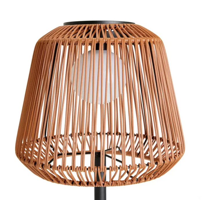 Solar Rattan Floor Lamp | Outdoor Garden Solar Lighting Decoration