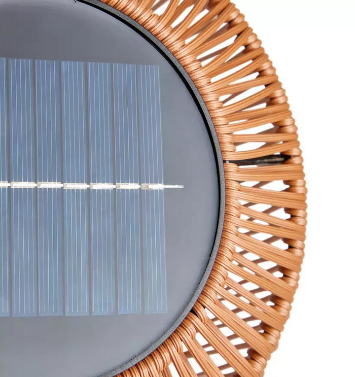 Solar Rattan Floor Lamp | Outdoor Garden Solar Lighting Decoration