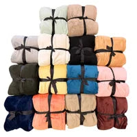 SOLID CORAL FLEECE BLANKET