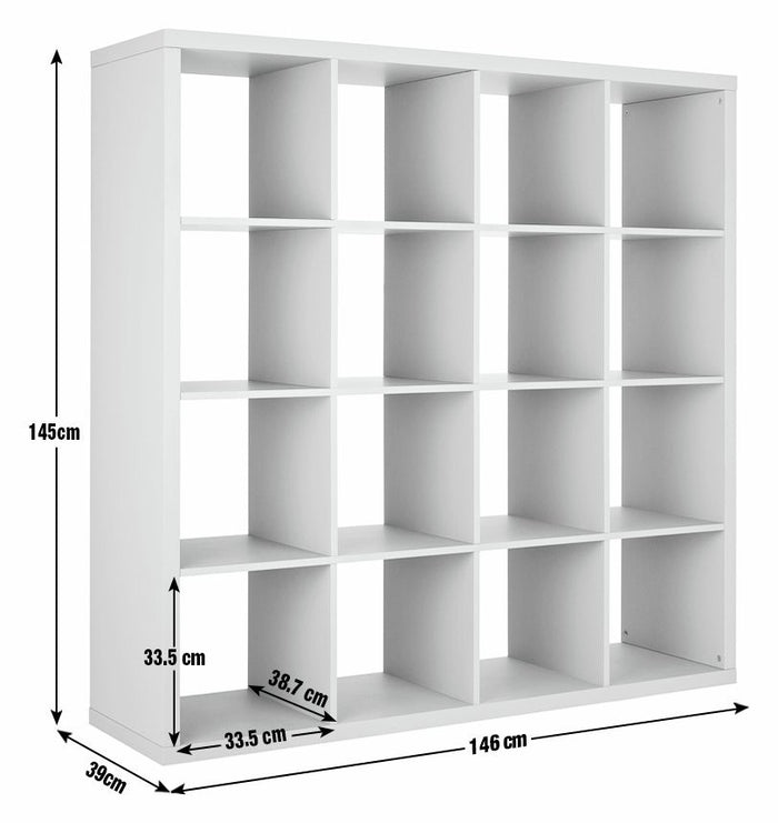 Squares Plus 16 Cube Storage Unit - Grey | Contemporary Home Display