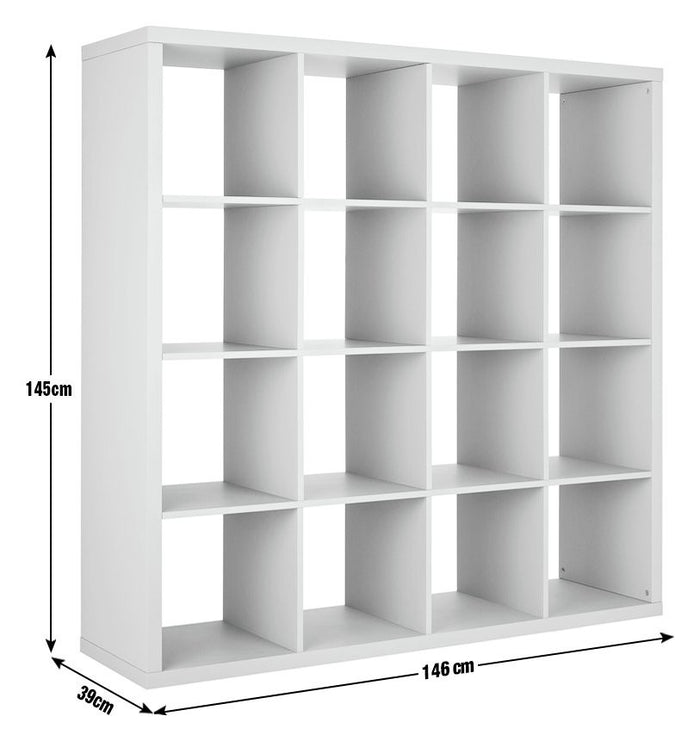 Squares Plus 16 Cube Storage Unit - Grey | Contemporary Home Display