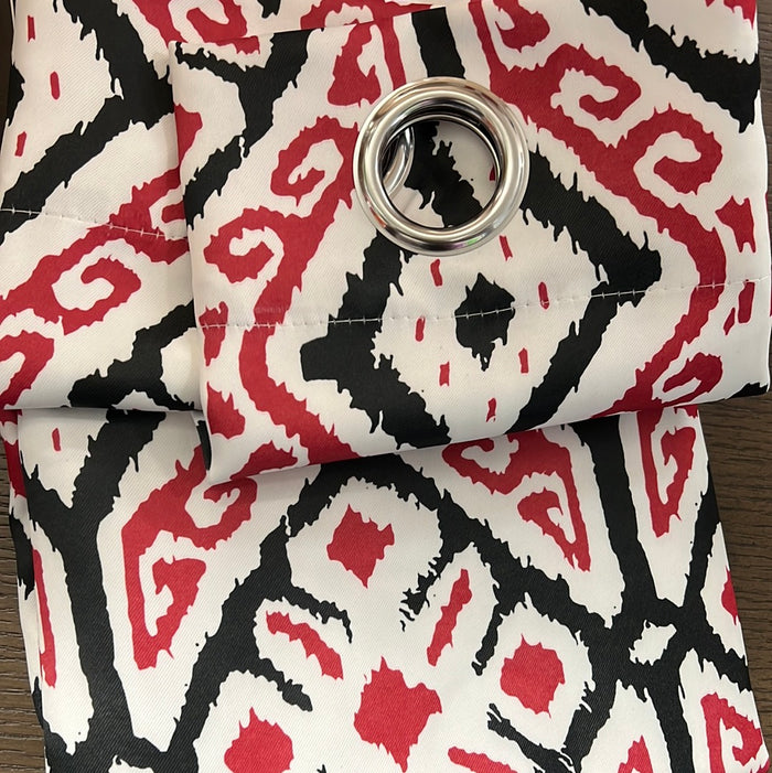 Sultana print energy efficient blackout grommet panel