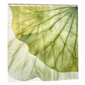 Translucent Green Leaf Vein Shower Curtain: Pastel Botanical Home Decor - Iron - retro bathroom