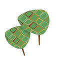 Triangle 50s Retro Tripod Nesting Table Set Green Geometric - One Size - retro nesting tables
