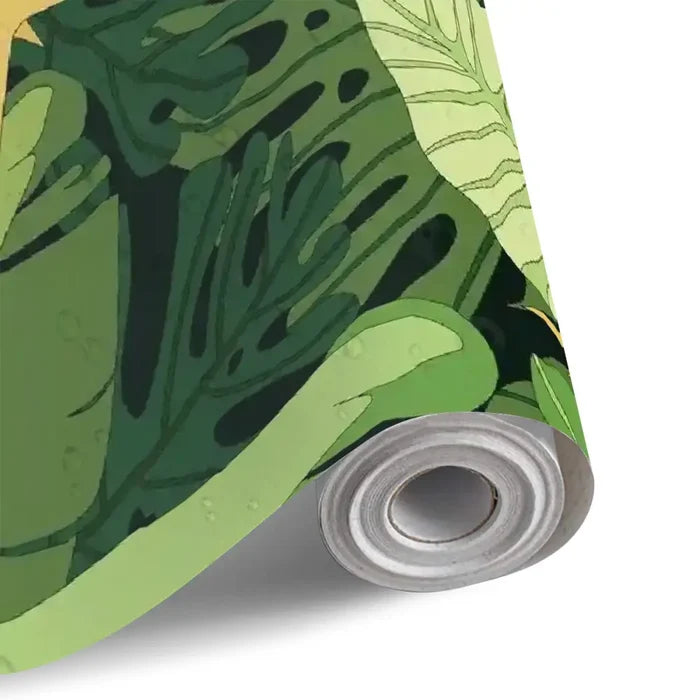 Tropical Leaves Monstera Removable Wallpaper - Stick and Peel Midcentury - 144’’x100’’ - retro wallpaper