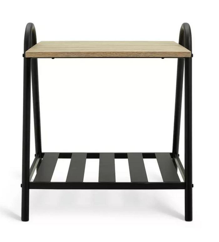 Turner Bedside Table Black | Bedroom Nightstand Storage Furniture