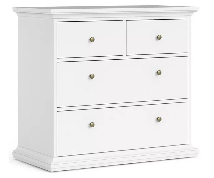 Tvilum Paris 4 Drawer Chest - White ( B Grade )