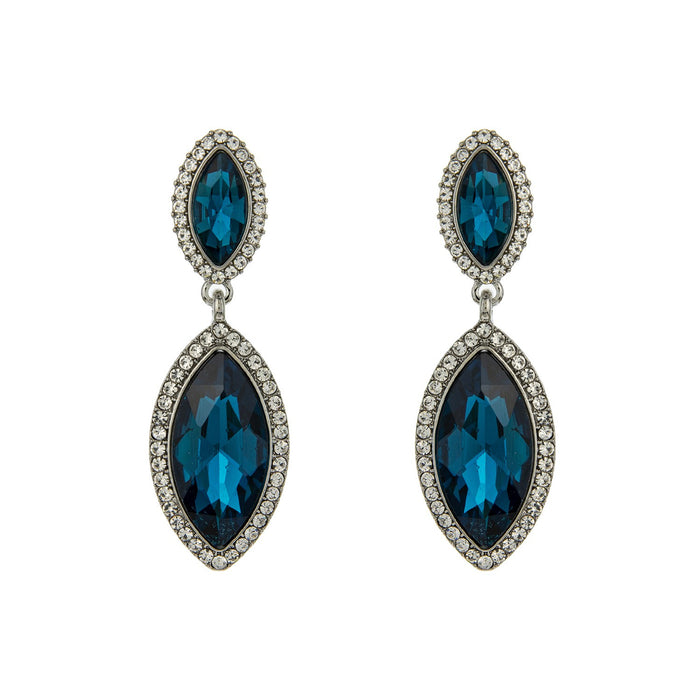 TWO-TIER HALO EARRINGS