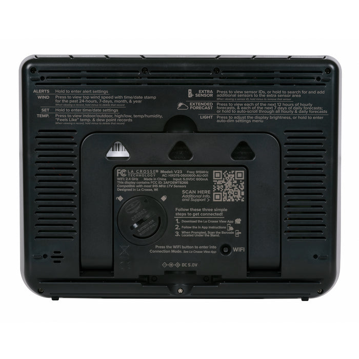 V23 Back of display