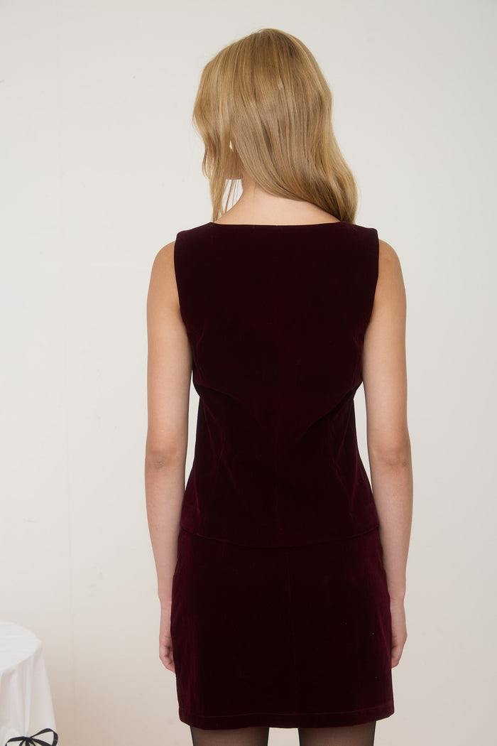 VELVET VEST TOP