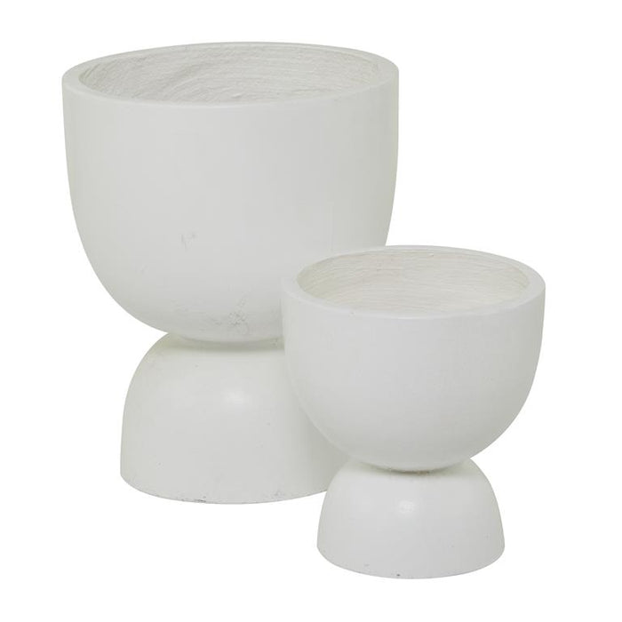 WHITE MAGNESIUM OXIDE INDOOR OUTDOOR PLANTER