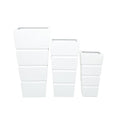 WHITE METAL MODERN PLANTER