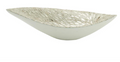 WHITE MOTHER OF PEARL TRAY, 22" X 6" X 10"