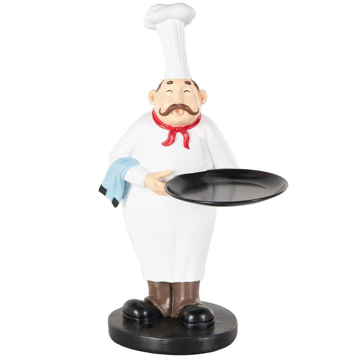 White Polystone Chef Kitchen Decorative Figurine Decorative Sculpture