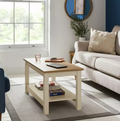 Winchester Coffee Table - Cream | Modern Living Room Table with Storage Shelf