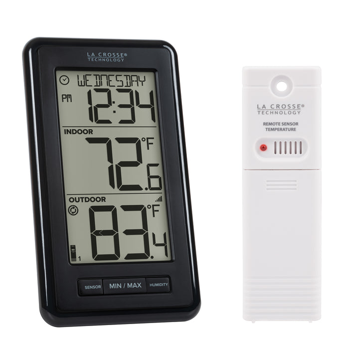 ws-9160 Digital thermometer with remote sensor on a white background
