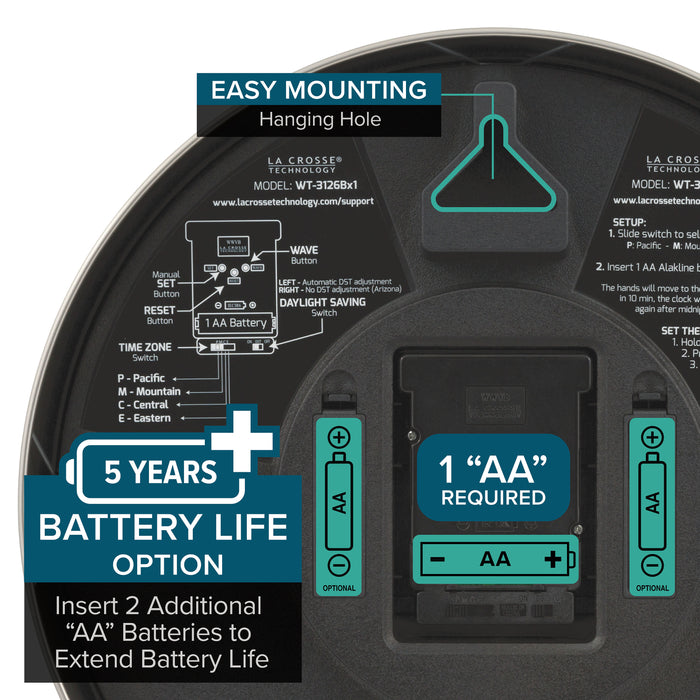 WT-3126BX1 easy mounting - extended battery life option