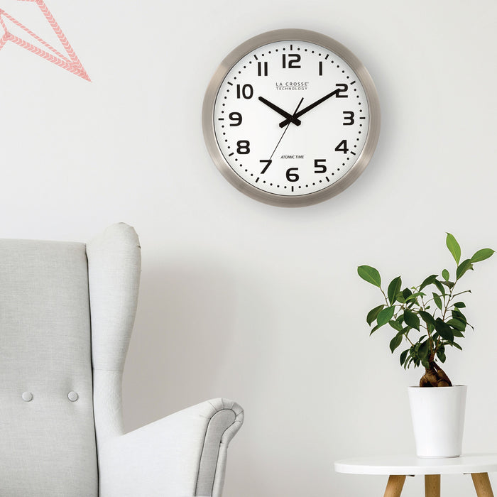 WT-3161WH 16" Atomic Wall Clock