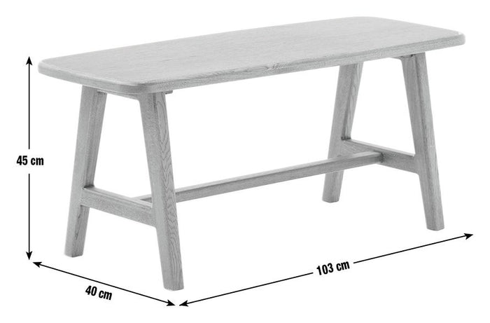 x Scion Esala Oak & Wood Veneer Dining Bench | Mid-century modern bench