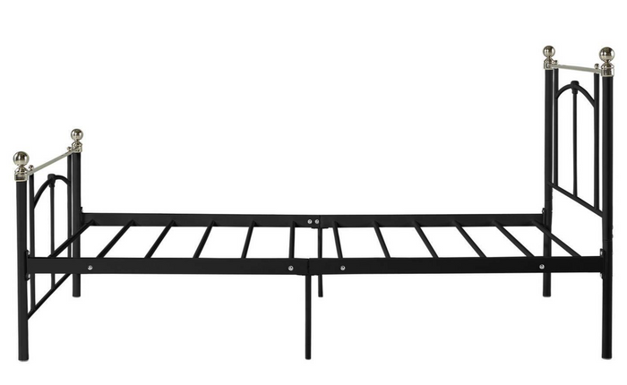 Yani Single Metal Bed Frame - Black | Kids Bedroom Furniture Guest Sleep Frame