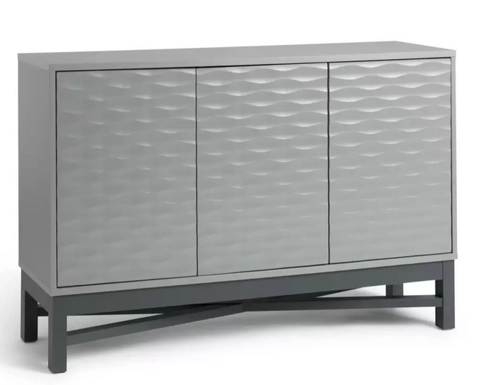 Zander Textured Large Sideboard - Grey ( B Grade )