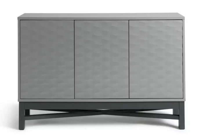 Zander Textured Large Sideboard - Grey ( B Grade )