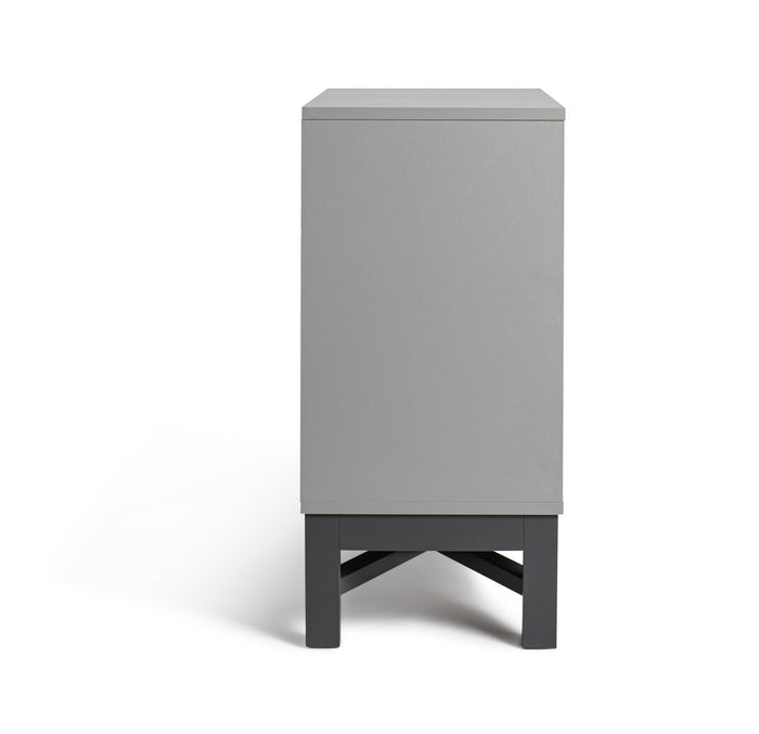 Zander Textured Small Sideboard - Grey | Modern Storage Cabinet