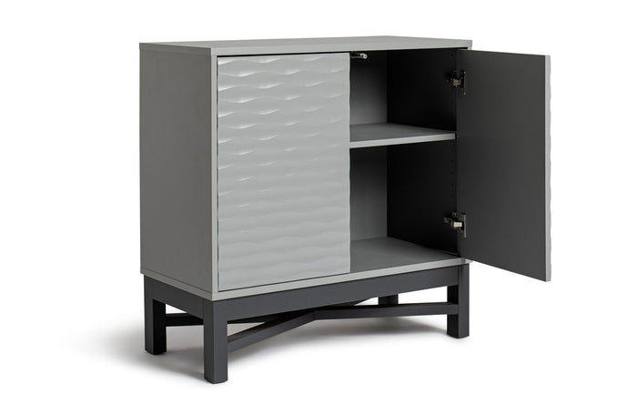 Zander Textured Small Sideboard - Grey | Modern Storage Cabinet